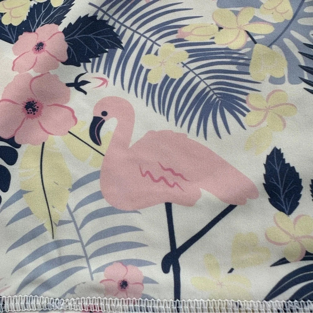 Ruffle Butts Tropical Flamingo Swim Rashguard